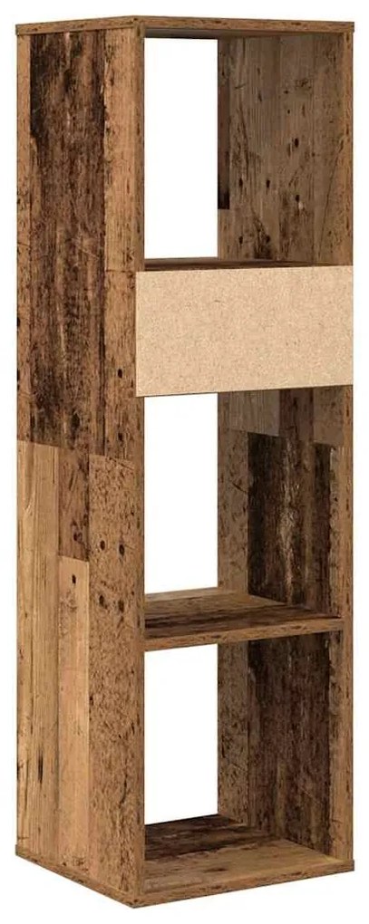 antik fa színű szerelt fa könyvszekrény 34x31x112 cm