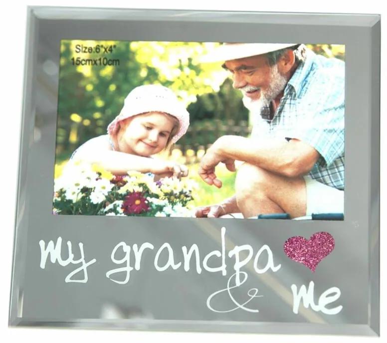 My grandpa and me' képkeret Bézs 18x17 cm