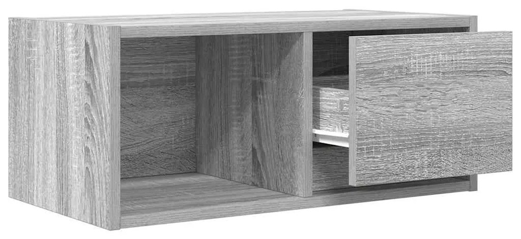 szürke sonoma színű szerelt fa TV-szekrény 60x31x25,5 cm