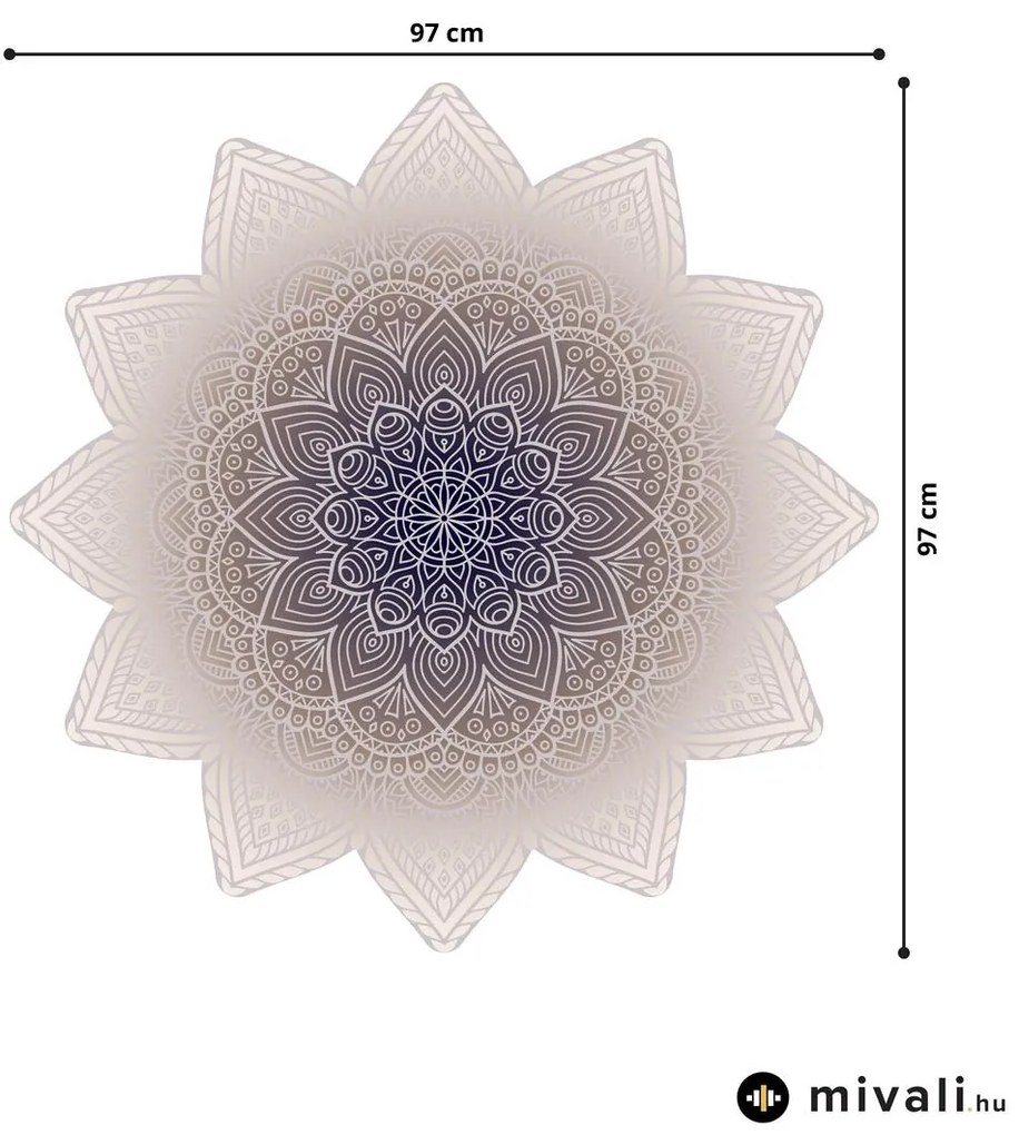 Falmatricák - Mandala bézses-barna