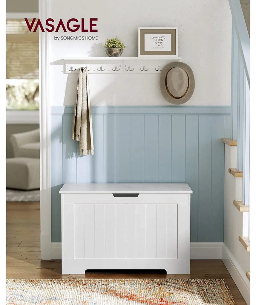 Tároló láda, játéktároló, fehér 76x40x48cm