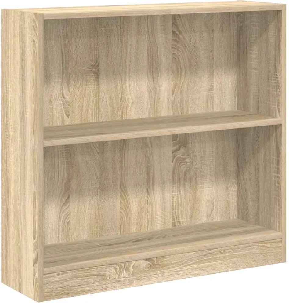 vidaXL sonoma tölgy színű szerelt fa könyvszekrény 80x24x75 cm