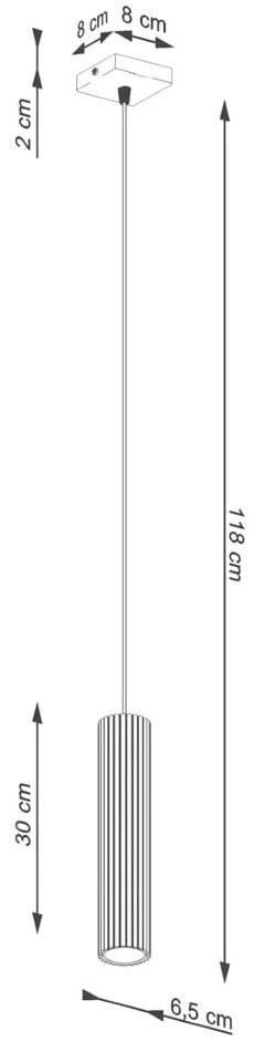 Fekete függőlámpa Gleam – Sollux
