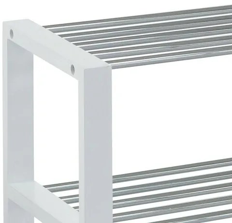 Cipőtartó állvány 3 szintes, fehér, 80 x 30 x 50cm, 3 emelet