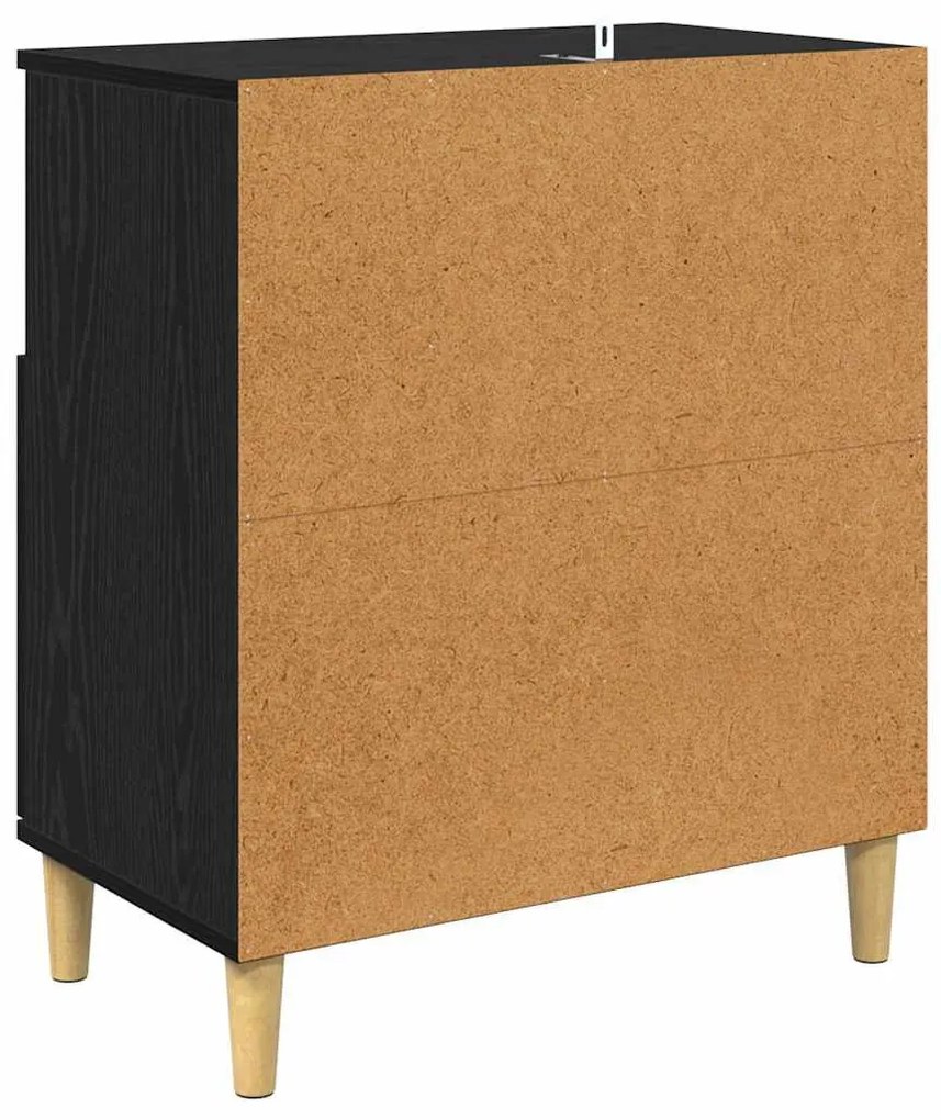 Oldalszekrények 2 pcs Fekete tölgy 60 x 35 x 70 cm Faanyag