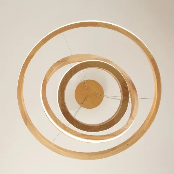 Brilagi - UMEA WOOD LED csillár kábelen LED/45W/230V Ø 60 cm kaucsukfa