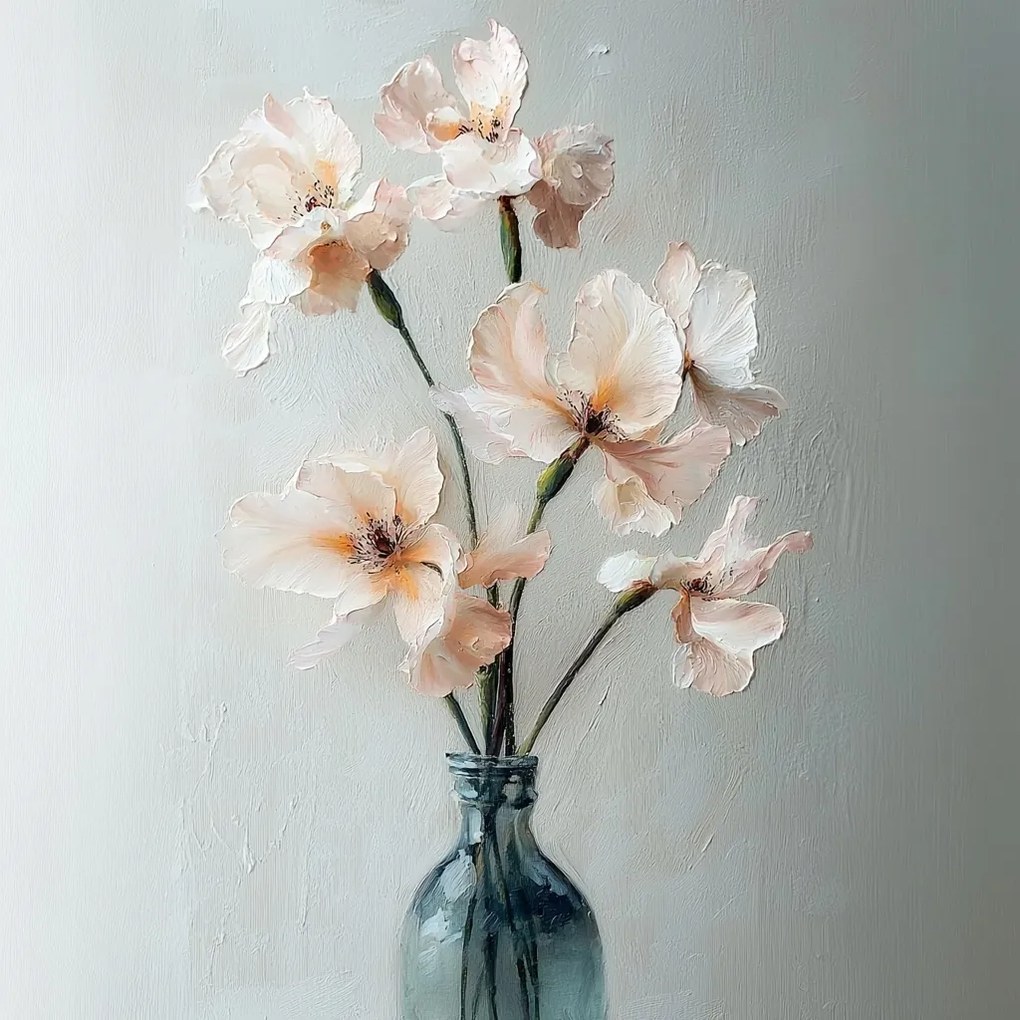 Vászonkép Canvas Dekoráció Csokor Virágok Íriszek Természet 80x80