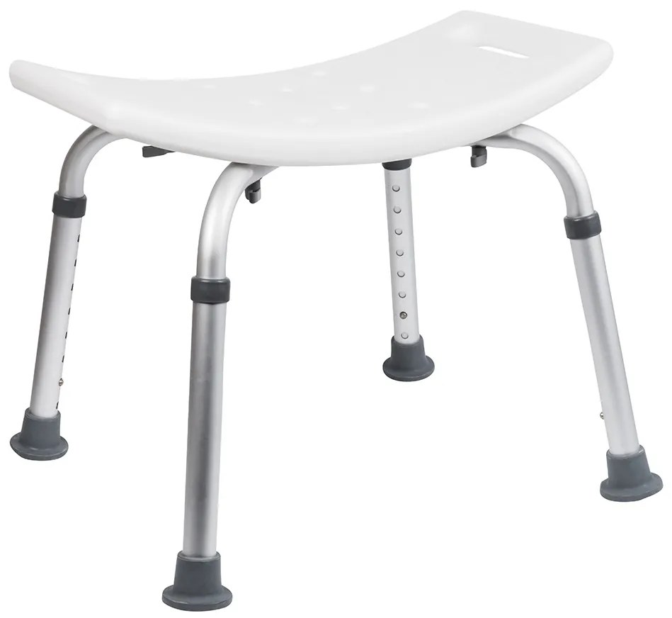 Erga Handicap PRO, téglalap alakú zuhanyszék 495x450x560 mm, fehér, ERG-06218