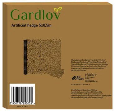 Artificial hedge for balcony 5x0.5m Gardlov 25342