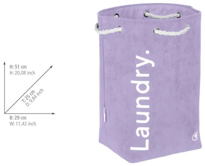 Lila textil szennyeskosár 35,5 l Tom Tailor – Wenko