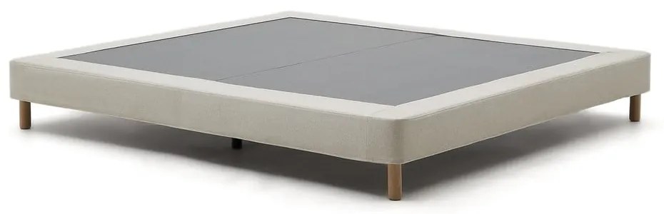 Bézs kárpitozott franciaágy 160x200 cm Ofelia – Kave Home