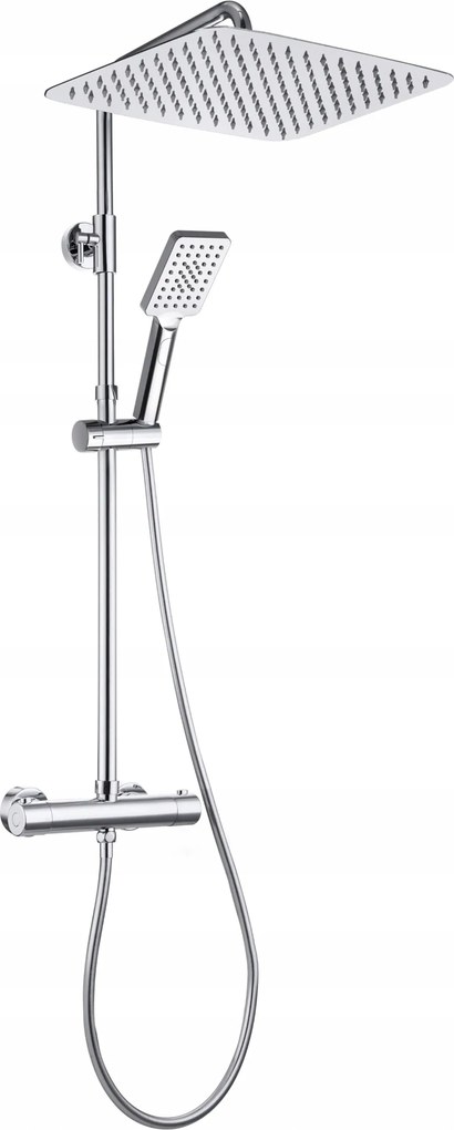 Zuhanyszett termosztátos csapteleppel Görbach 35 x 25 cm, króm