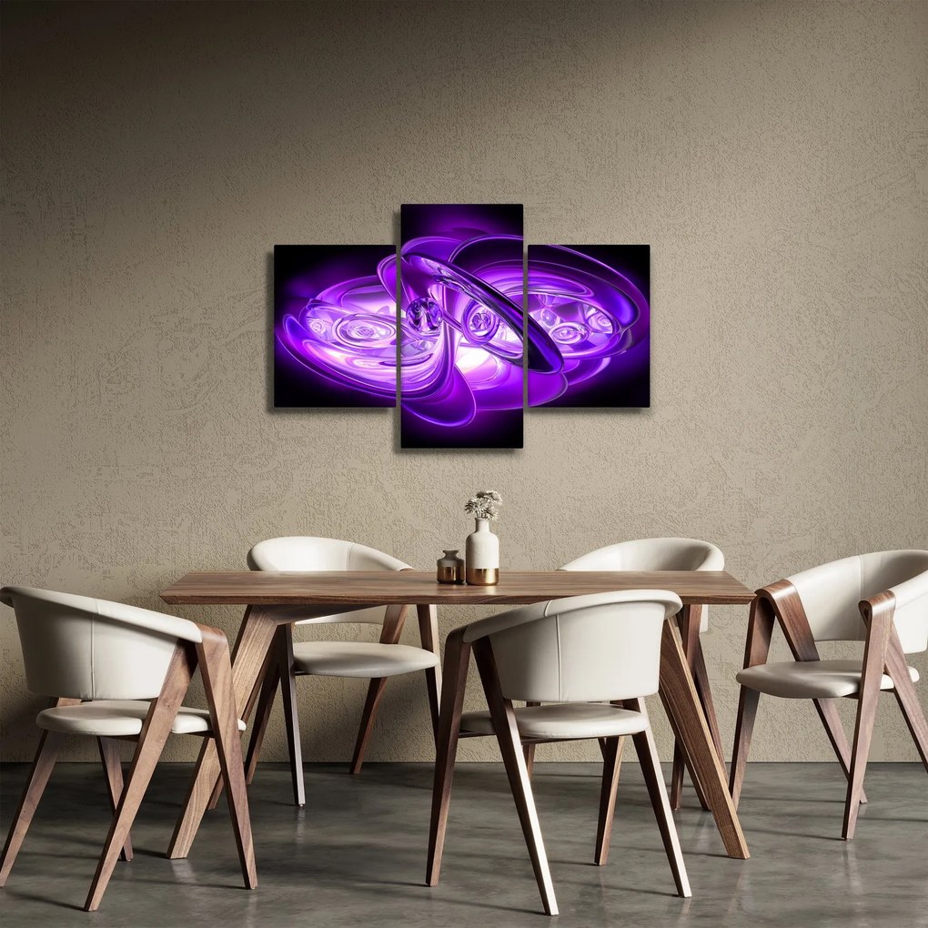 Lila fraktálos kép (90x60 cm)