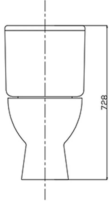 Cleano monoblokkos WC hátsó kifolyással ülőkével