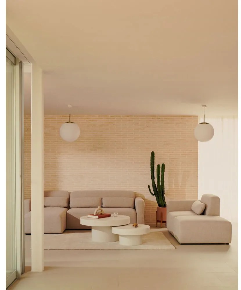 Beton kerek kerti dohányzóasztal ø 90 cm Aiguablava – Kave Home