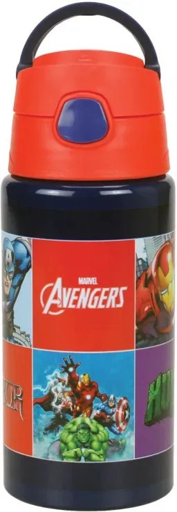 Bosszúállók Smash alumínium szívószálas kulacs akasztóval 500 ml