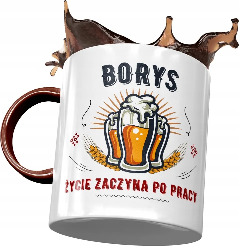 Bordó Bögre Borisz Férj Kolléga Ajándék Nyomtatott Fotóval