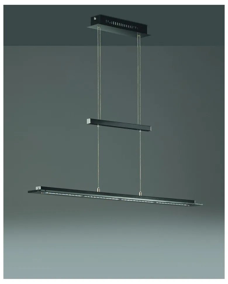 Fekete fém LED dimmelhető függőlámpa Tenso – Fischer &amp; Honsel