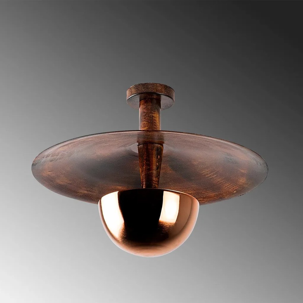 Kurt 13355 réz fém függőlámpa, Ø48 cm