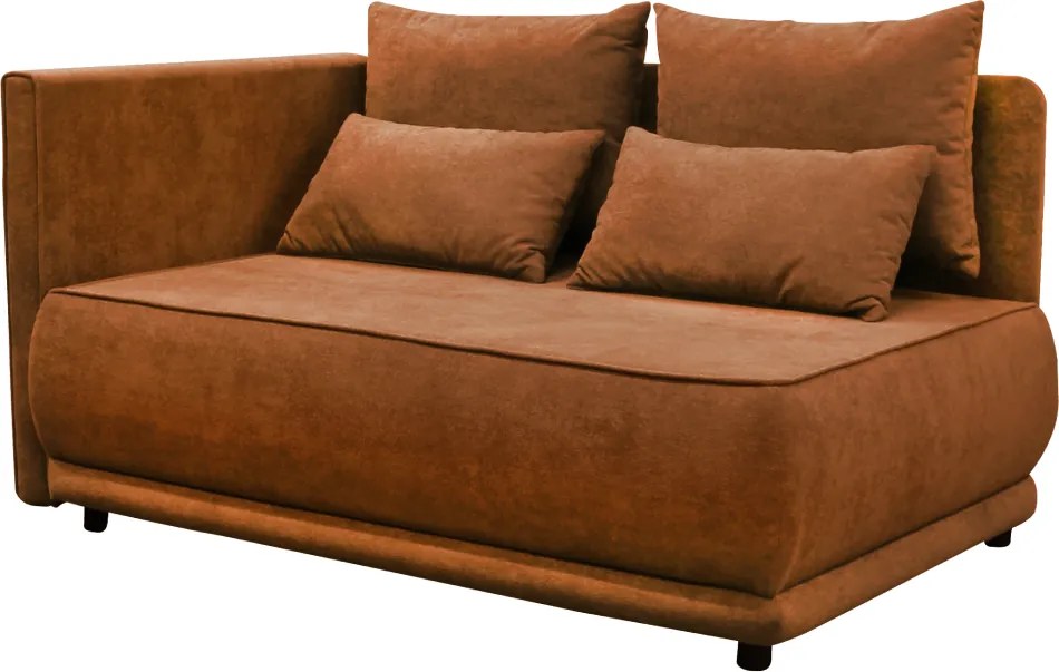 Kihúzható kanapé, terrakotta, balos, LIAMI