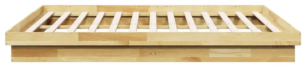 ágykeret matrac nélkül 180x200 cm tömör fa tölgyfa