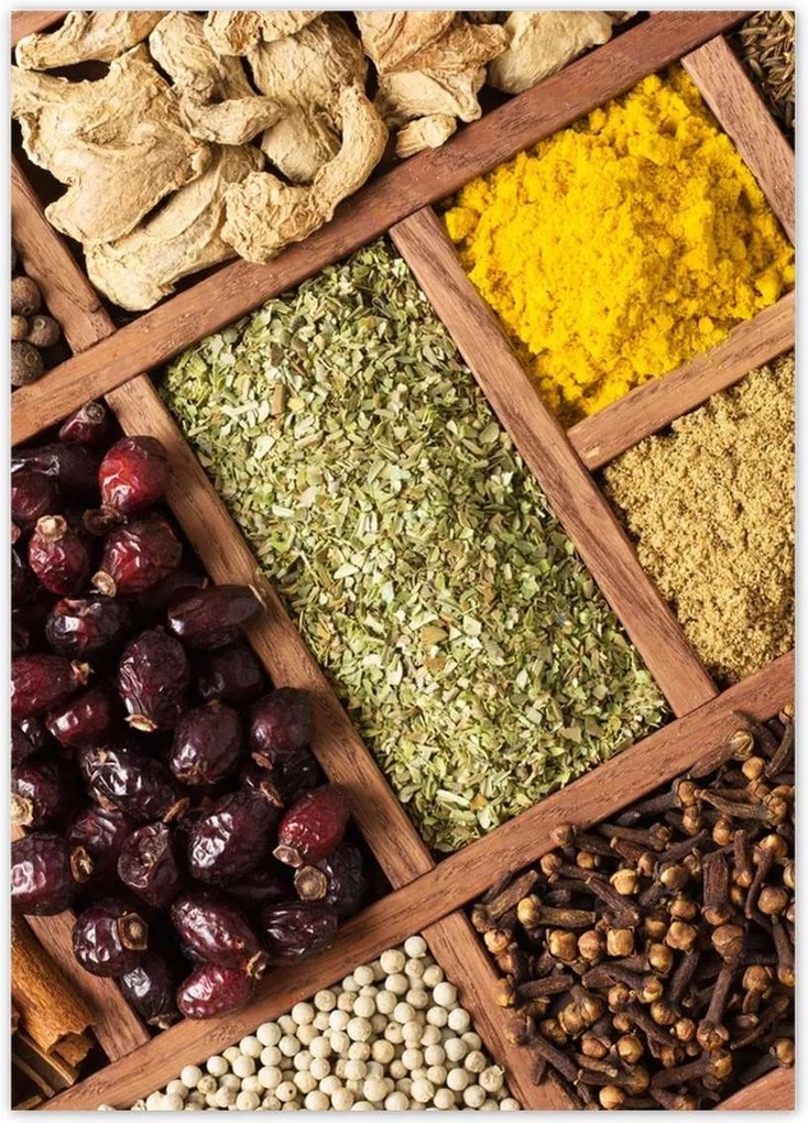 Poszterek 50x70 Fűszerek dobozban