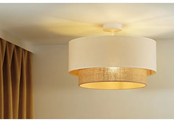 Duolla - Felületre szerelhető csillár BOHO 1xE27/15W/230V átm. 45 cm krémes/barna