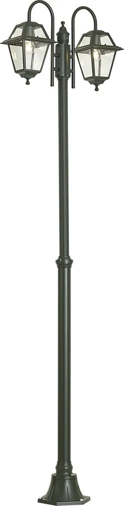 Klasszikus kültéri lámpás sötétzöld 235 cm 2-lámpás IP44 - Berta