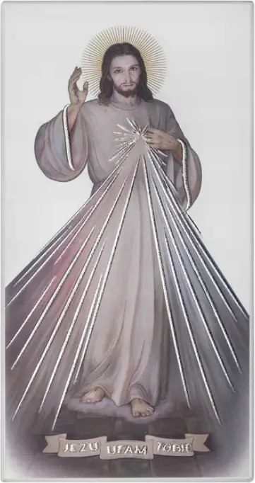 Vászonkép Jézus Bízom benned 16x32 cm Fára festett Gravírozás