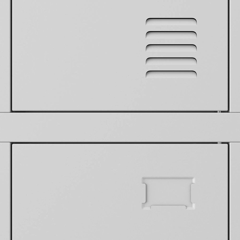 IGOREK iskolai BHP öltözőszekrény, 6 ajtós, 900 x 1500 x 450 mm, szürke