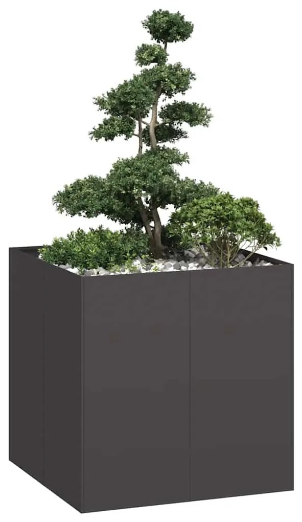 vidaXL ültetvény fekete 80x80x80 cm Acél
