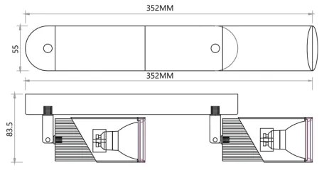 Spotlámpa NEO 2xGU10/8W/230V fekete/arany