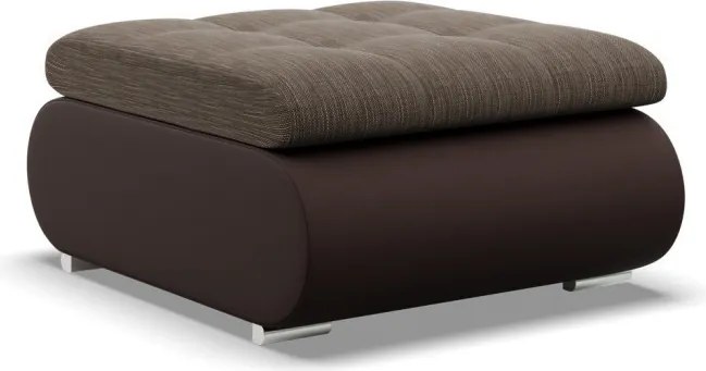 Tokio puff, fonott + műbőr, barna