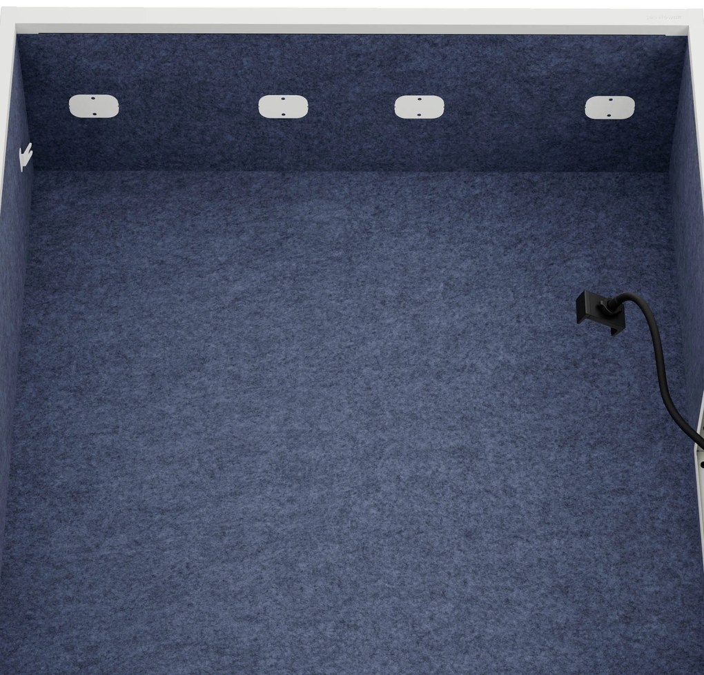 Sally 1150mm korpus Biały - siedzisko Granatowy