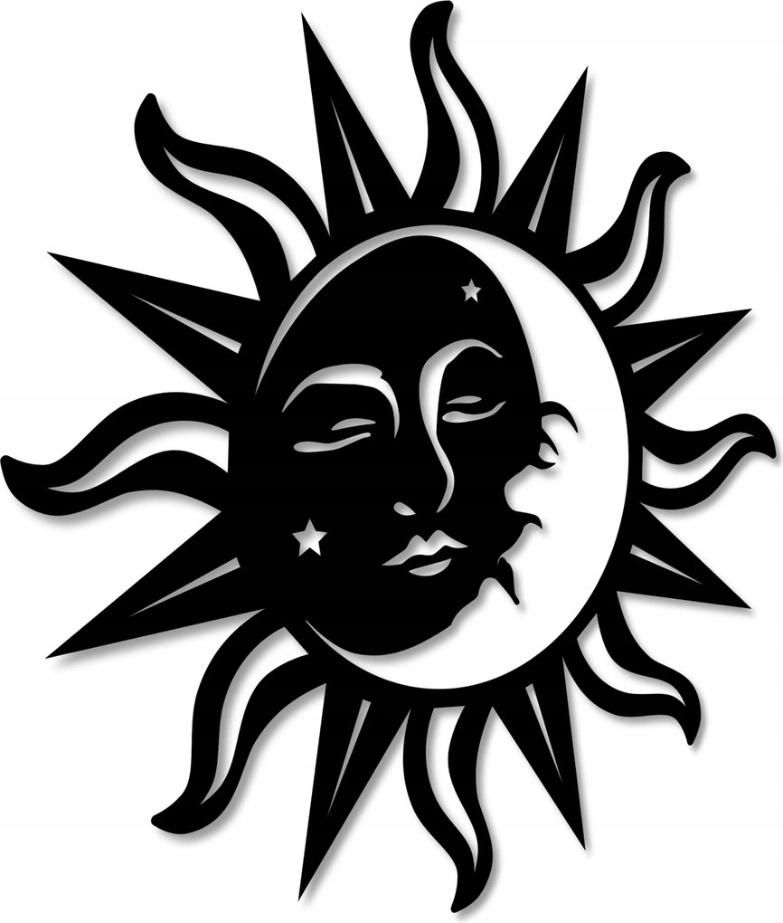 Kép Áttört Nap Hold Triptichon Fali Dekoráció Képek A Nappaliba XXL