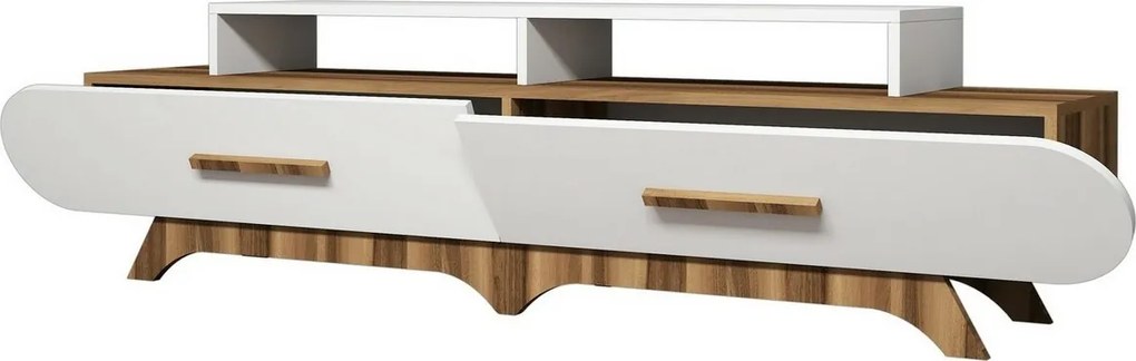 Flora White and Walnut TV-asztal