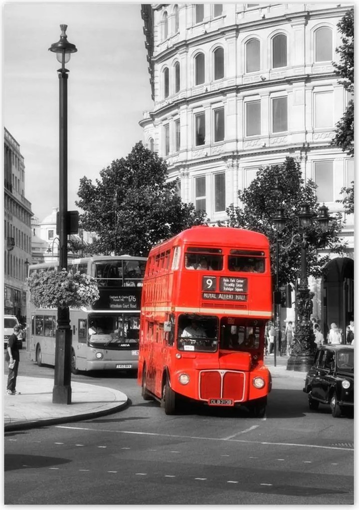 Poszterek 70x100 Piros busz