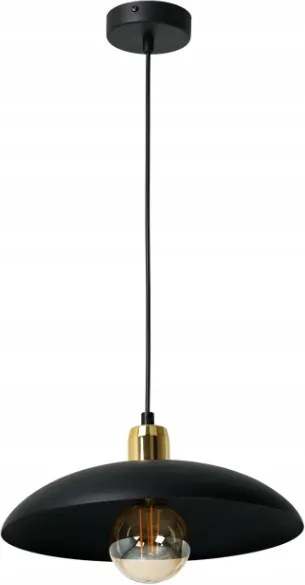 Ewilight Mennyezeti lámpa függeszték lámpabúra Rami E27 fekete/arany