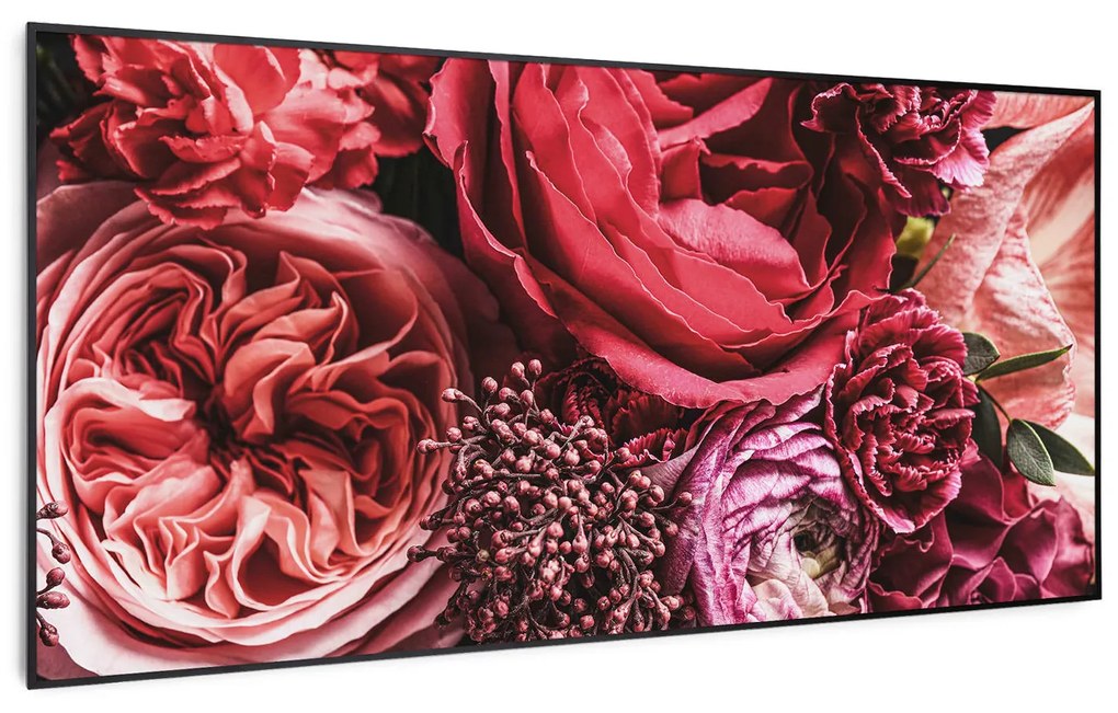 Klarstein Wonderwall Air Art Smart, infravörös hősugárzó, 120 x 60 cm, 700 W, virág