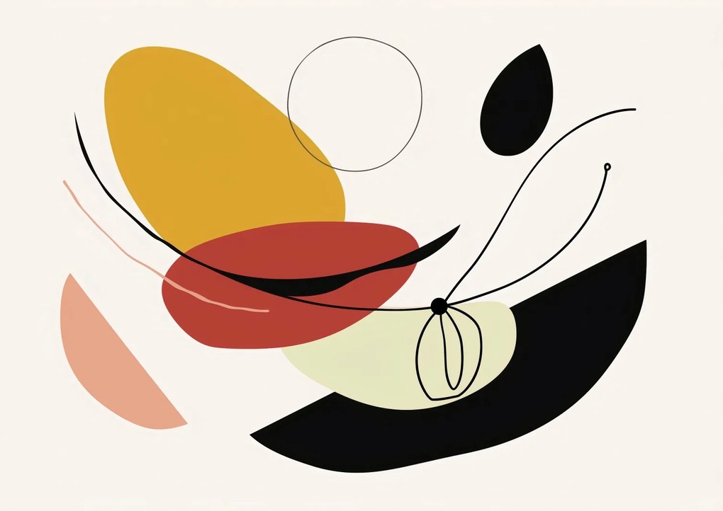 Poszter 59,4x42cm Geometrikus görbület