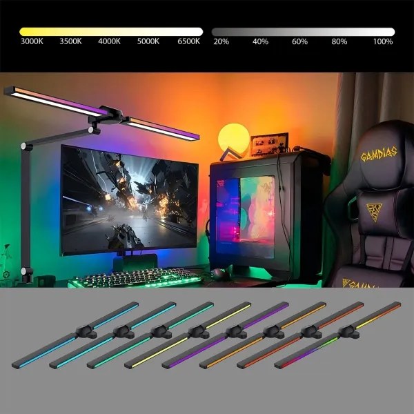 Brilagi - LED RGB érintős, dimmelhető asztali lámpa VARIO LED/18W/230V 3000-6500K CRI 96
