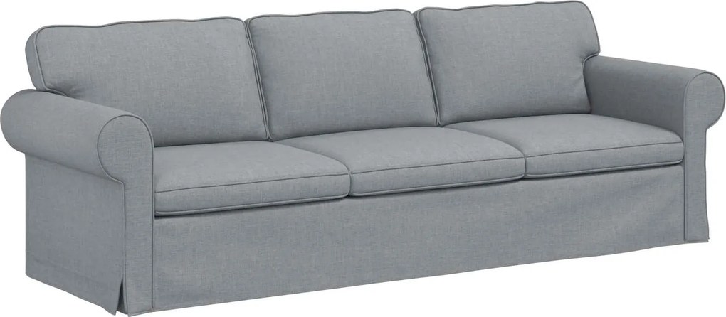 vidaXL Kanapé Világosszürke 215 x 82 x 80 cm szövet