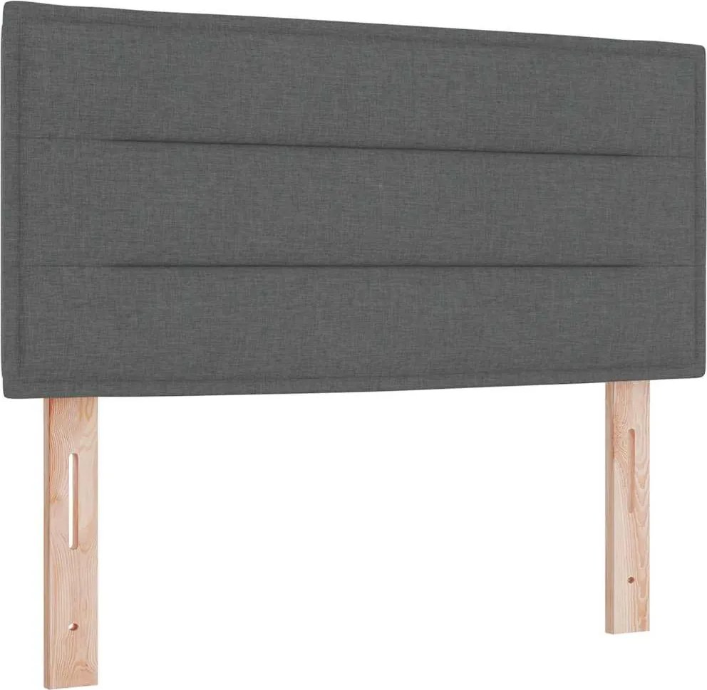 vidaXL Fejtámla Sötétszürke 100 cm szövet