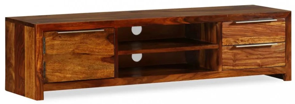 tömör akácfából TV-állvány 120 x 30 x 30 cm