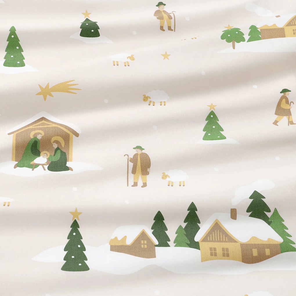 Goldea karácsonyi gyermek pamut ágyneműhuzat kiságyba - karácsonyi dalok 90 x 120 és 40 x 60 cm