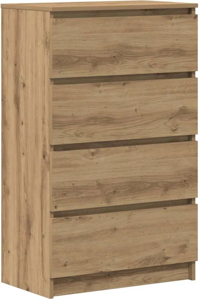 vidaXL kézműves tölgy színű szerelt fa tálalószekrény 60x35x98,5 cm