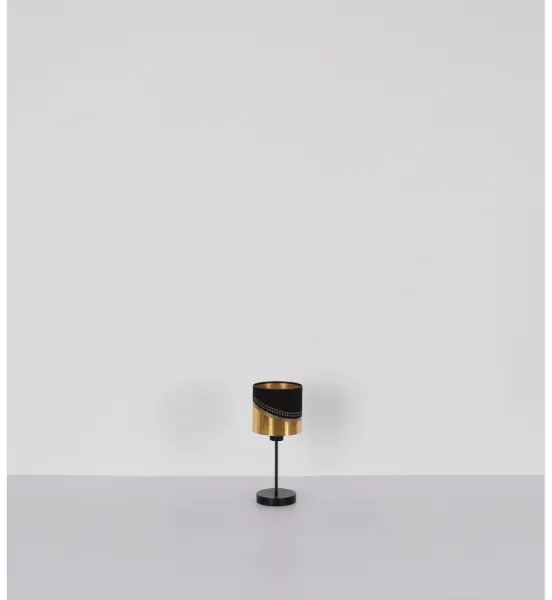 Globo 54046T - Asztali lámpa OR 1xE27/40W/230V átm. 16 cm fekete/arany