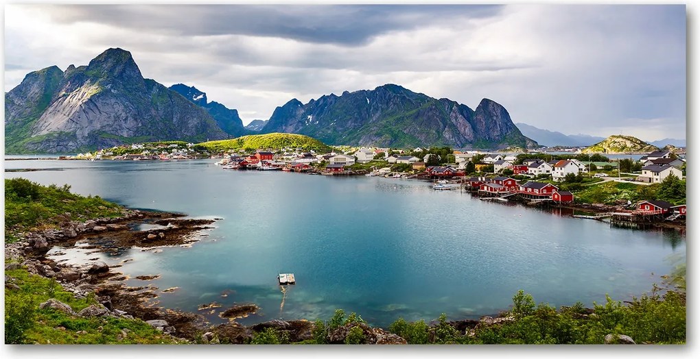 Lofota konyhai panel Norvégiában 100x50 cm Ragasztó