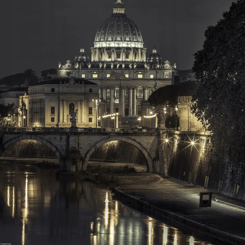 Poszter 40x40cm Kilátás a Basilica di San Pietro-ra a Vatikánban 4, Assaf Frank