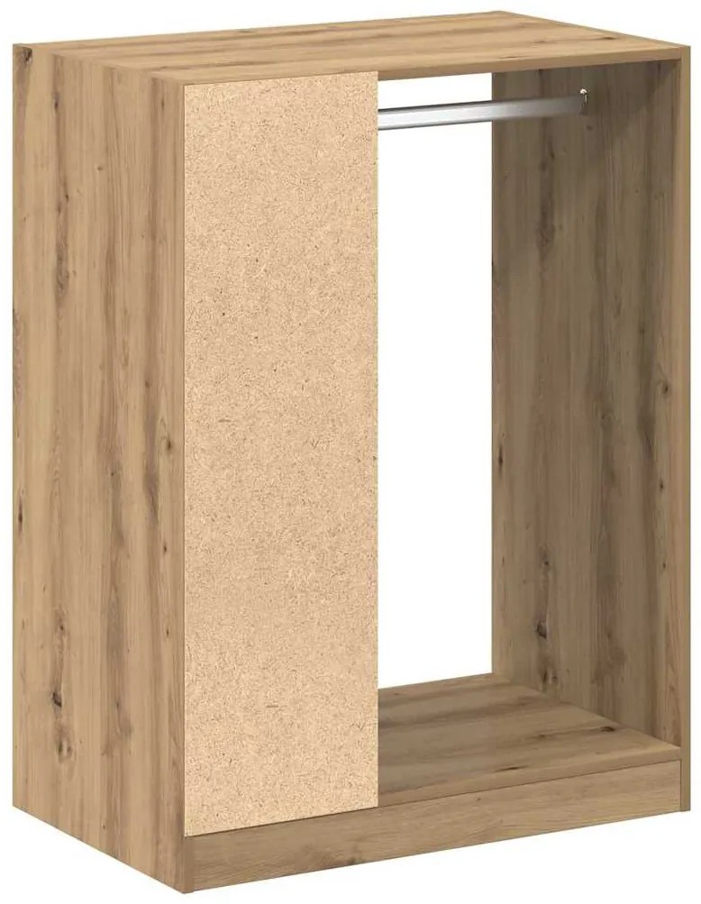 Ruhásszekrény polcokkal kézműves tölgy 77 x 48 x 102 cm Faanyag